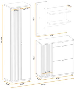 Swap XIX Σύνθεση Καφέ δρυς 280x180x40