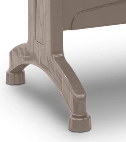 Τραπέζι πολυπροπυλενίου Callan Megapap χρώμα cappuccino 140x80x73εκ.
