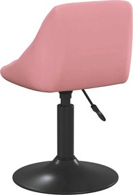 vidaXL Μπαρ σκαμπό Ροζ 46 x 44 x (62.5-77.5) εκ. Τεχνητό δέρμα