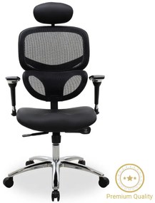 Καρέκλα γραφείου διευθυντή Freedom pakoworld Premium Quality μαύρο pu-mesh
