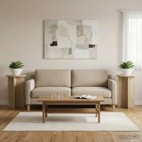 vidaXL Βάση φυτών 2 τεμ. Sonoma Δρυς Ø40 x 60 εκ. Επεξεργασμένο Ξύλο