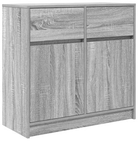 Συρταριέρα με Συρτάρια Γκρι Sonoma 80x34x76 εκ. από Επεξ. Ξύλο - Γκρι