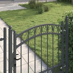 vidaXL Πύλη Φράχτη EMMEN 100 x 100 cm Ατσάλι με Επικάλυψη Πούδρας Γκρι