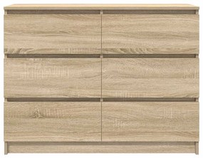 vidaXL Sideboard Sonoma Oak 100x35x76 cm Κατασκευασμένο ξύλο