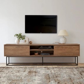 Megapap Έπιπλο Τηλεόρασης Amedeo Από Μελαμίνη Καρυδί 180x40x50εκ.