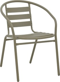 Πολυθρόνα Tade pakoworld μέταλλο σαμπανιζέ 54x62x74εκ