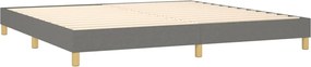 vidaXL Κρεβάτι Boxspring με Στρώμα Σκούρο Γκρι 200x200 εκ. Υφασμάτινο