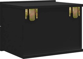 vidaXL Κομοδίνο Μαύρο 40 x 30 x 30 εκ. από Επεξ. Ξύλο