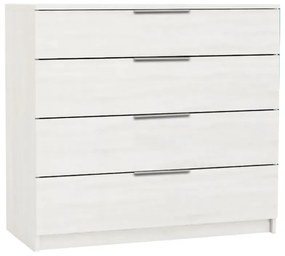 Συρταριέρα DRAWER 4 Συρτάρια Λευκό Μελαμίνη 80x40x83cm