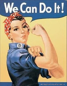 Μεταλλική πινακίδα ROSIE THE RIVETOR - we can do it