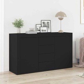 vidaXL Πλαϊνό γραφείο Μαύρο 120 x 36 x 69 εκ Επεξεργασμένο ξύλο