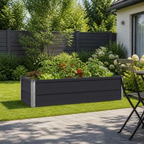 vidaXL Υψωμένο Κρεβάτι Κήπου Ανθρακί 100 x 40 x 24 εκ.