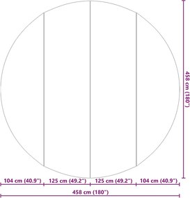 vidaXL Εδαφοκάλυψη Πισίνας Μαύρο Ø 458 cm Μη Υφαμένο Ύφασμα