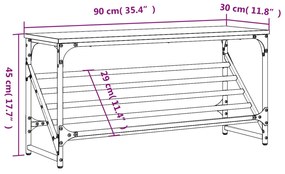 ΠΑΠΟΥΤΣΟΘΗΚΗ SONOMA ΔΡΥΣ 90 X 30 X 45 ΕΚ. ΕΠΕΞΕΡΓΑΣΜΕΝΟ ΞΥΛΟ 833419