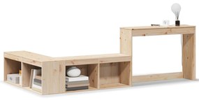 vidaXL Κομοδίνο με Γραφείο 232x122x75 εκ. από Μασίφ Ξύλο Πεύκου