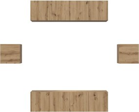 vidaXL Σετ επίπλου τηλεόρασης 6 pcs Artisan Oak Επεξεργασμένο ξύλο