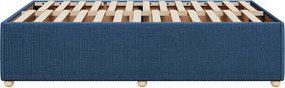 vidaXL Πλαίσιο κρεβατιού χωρίς στρώμα μπλε 120x200cm ύφασμα