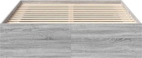 vidaXL Πλαίσιο Κρεβατιού Γκρι Sonoma 140x190 εκ.