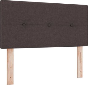 vidaXL Κρεβάτι box spring με στρώμα Σκούρο Καφέ 80 x 200 cm Ύφασμα