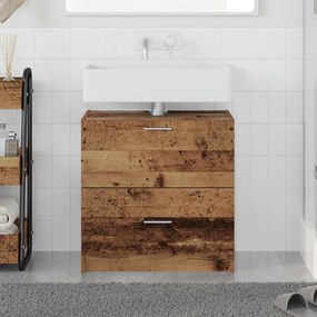 vidaXL Ντουλάπι νεροχύτη Παλιό Ξύλο 59x37x59 εκ Μηχανικά Ξύλο