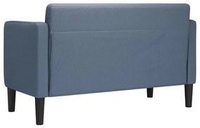 Καναπές Loveseat Μπλε 109 εκ. ύφασμα Corduroy - Μπλε