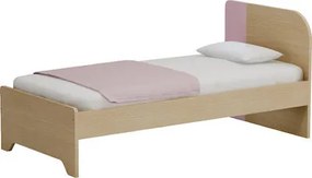 Κρεβάτι Ημίδιπλο Sebastiana Ροζ, για Στρώμα 110x190 εκ.