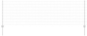 vidaXL Περίφραξη  Euro με 11 U Posts Ασημί 0.8x25 m Χάλυβα