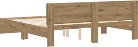vidaXL Κρεβάτι με Κεφαλάρι Artisan Δρυς 180 x 200 cm