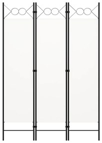 vidaXL Διαχωριστικό Δωματίου με 3 Πάνελ Λευκό 120 x 180 εκ.