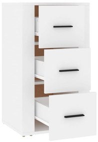 Συρταριέρα Λευκή 40 x 33 x 70 εκ. από Επεξεργασμένο Ξύλο - Λευκό