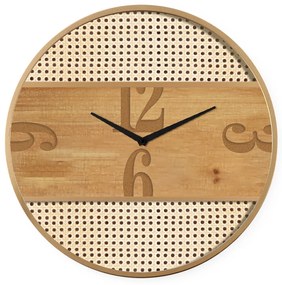 Ρολόι Τοίχου Φυσικό Μέταλλο/MDF 50x50x3.5cm