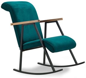 Πολυθρόνα Κουνιστή Yoka 859FTN1705 64x86x96cm Petrol