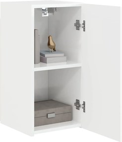 vidaXL Ντουλάπι Τηλεόρασης Τοίχου Λαμπερό Λευκό 30 x 31 x 60 εκ