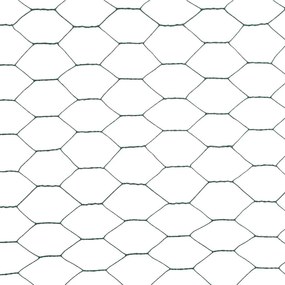 vidaXL Συρματόπλεγμα Εξάγωνο Πράσινο 25x1,2 μ. Ατσάλι με Επικάλυψη PVC