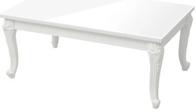 vidaXL Τραπεζάκι Σαλονιού Γυαλ. Λευκό 100 x 50 x 42 εκ. Επεξεργ. Ξύλο