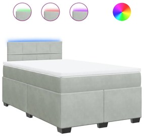 ΚΡΕΒΑΤΙ BOXSPRING ΜΕ ΣΤΡΩΜΑ ΑΝΟΙΧΤΟ ΓΚΡΙ 120X200 ΕΚ. ΒΕΛΟΥΔΙΝΟ 3288582