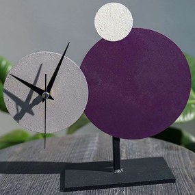 Ρολόι Επιτραπέζιο 901LMN1206 26x25cm Multi-Purple Aberto Design Μέταλλο
