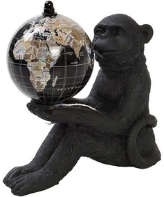 Διακοσμητική Φιγούρα Μαϊμού Με Υδρόγειο GOR111K3 9x5x12cm Black Espiel Πολυρεσίνη