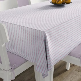 Τραπεζομάντηλο Ανεξίτηλο White-Pink DimCol 140Χ140 100% Cotton