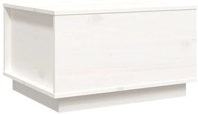 vidaXL Τραπεζάκι Σαλονιού Λευκό 60 x 50 x 35 εκ. από Μασίφ Ξύλο Πεύκου