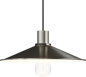 Μεταλλικό Καπέλο Swing για ντουί Ε27 Brushed titanium - Λευκό - Τιτανιο