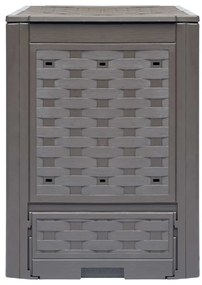 vidaXL Κομποστοποιητής Κήπου Καφέ 60x60x83 εκ. 300 L Πλαστικό Ρατάν