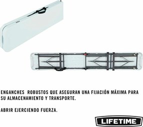 Παγκάκι Lifetime Εύκαμπτο Λευκό 183 x 29 x 42 cm