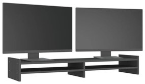 VidaXL Βάση Οθόνης Γκρι 100 x 27 x 15 εκ. από Μασίφ Ξύλο Πεύκου