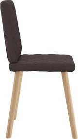 vidaXL Καρέκλες Τραπεζαρίας 6 τεμ. Σκούρο Καφέ Υφασμάτινες