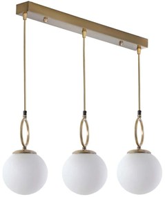 Φωτιστικό Οροφής - Ράγα Morino 846STL2829 55x16x70cm 3xE27 40W Gold-White Opviq