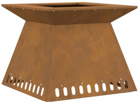 vidaXL Φωτιά Πυρήνα 60x60x50 εκ Καιρικά Ανθεκτικός Χάλυβας