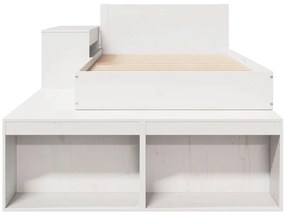 vidaXL Σκελετός Κρεβ. Χωρίς Στρώμα Λευκό 75x190 εκ Μασίφ Πεύκο