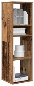 Βιβλιοθήκη Παλαιό Ξύλο 34x31x112 εκ. Επεξεργ. Ξύλο