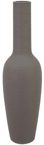 Βάζο - Μπουκάλι Γραμμωτό 15-00-22510-45 Φ13x46cm Grey Marhome κεραμικο